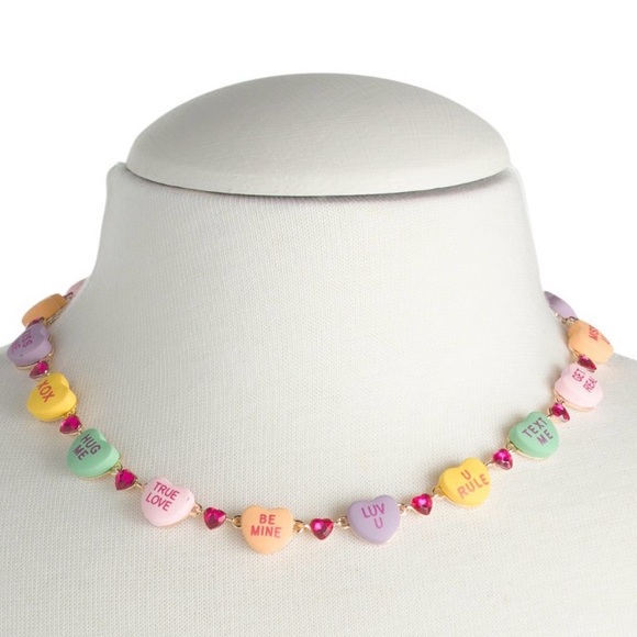 Betsey Johnson Jewelry - Betsey Johnson Sweetheart Collar Necklace Multi Color Hearts